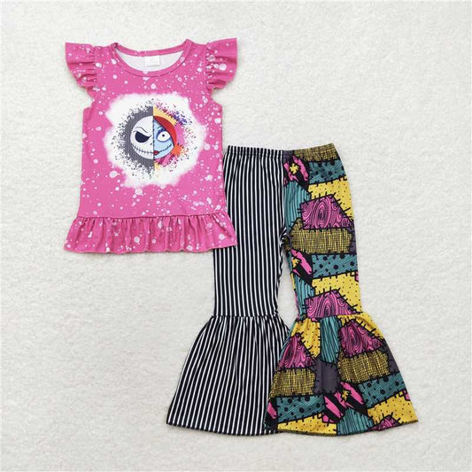 GSPO1628 The Nightmare Before Christmas purple flying sleeves striped patchwork trousers suit