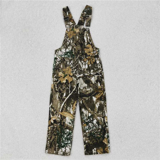 X11.12P0533 Leaf and Branch Camouflage Overalls Denim Pants