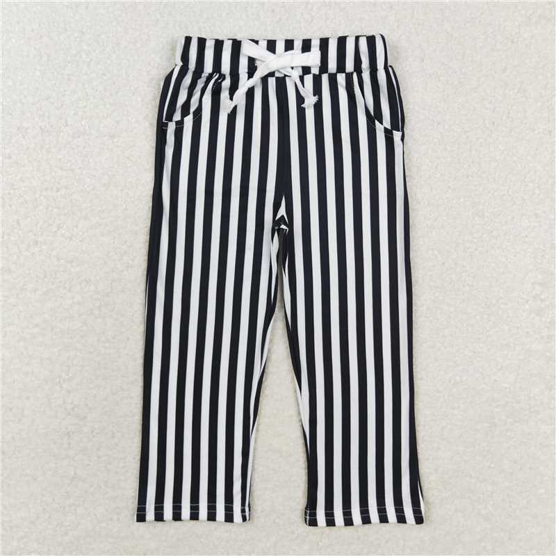 P0588 Black and white striped trousers