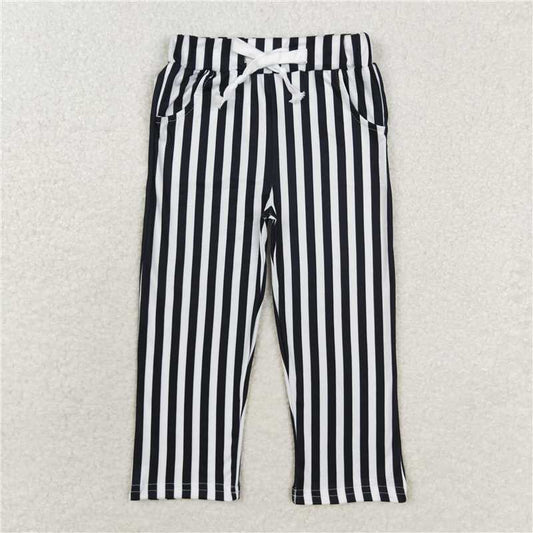 P0588 Black and white striped trousers