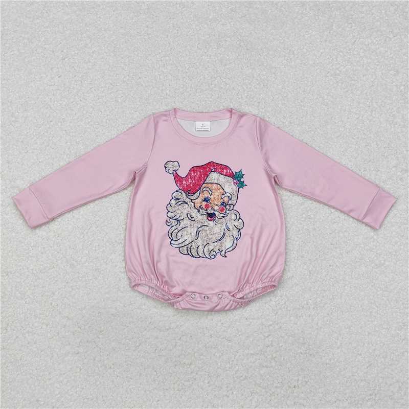 LR1819 Santa Claus pink long-sleeved jumpsuit