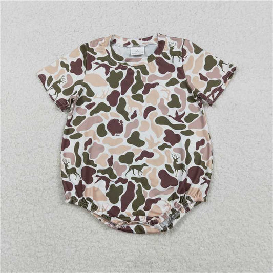 X12.10 SR3448 Camouflage Short-Sleeve Jumpsuit