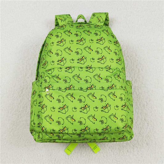 BA0119 Grinch smiley green backpack