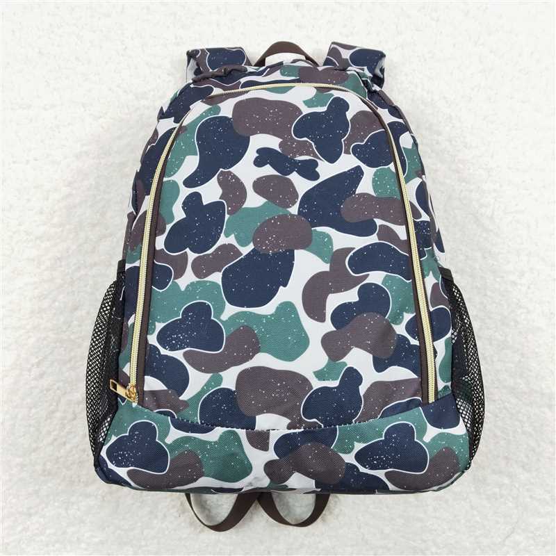 BA0162 Casual brown green camouflage beige backpack