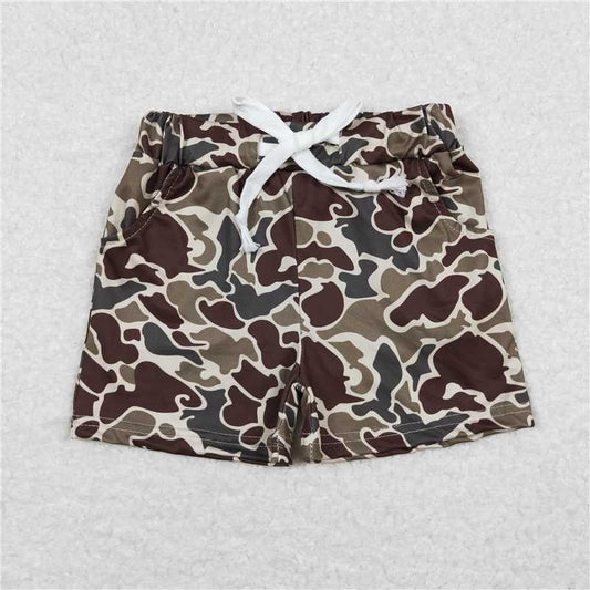 SS0202 Camo brown green beige shorts