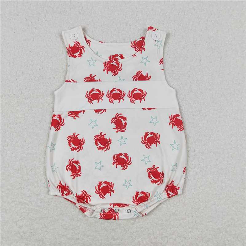 SR1186 Crab Stars Beige Tank Bodysuit