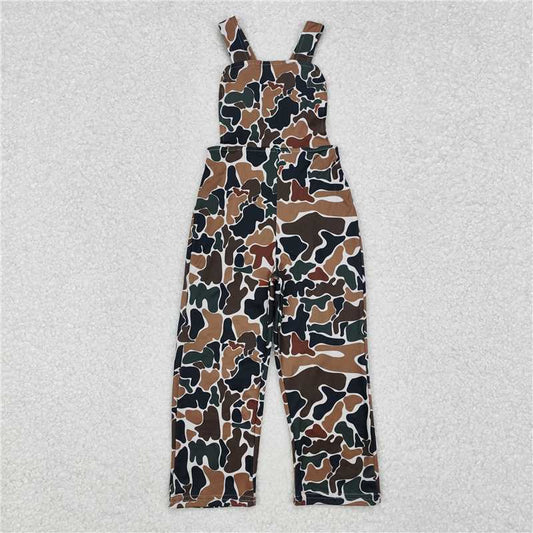 SR1988 Camouflage beige suspender jumpsuit