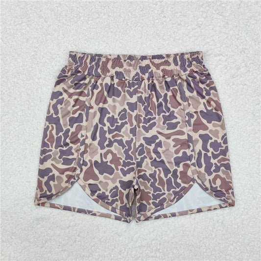 4.9S0374 Adult female camouflage light brown shorts