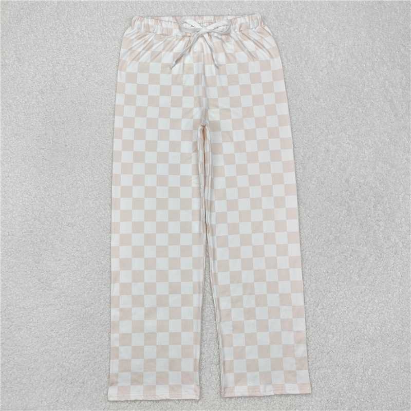 X10.10  P0730 Adult Women's Light Orange Plaid Pants