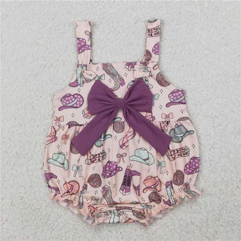 4.1 SR2897 Boots, hat, light ball, purple bow pattern vest, jumpsuit