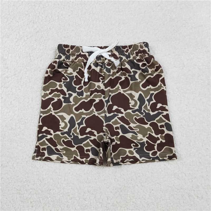 x12.12  SS0735 Boys' Camouflage Brown-Green-Beige Shorts