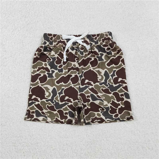 x12.12  SS0735 Boys' Camouflage Brown-Green-Beige Shorts