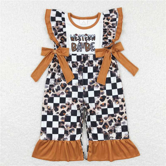 SR0185 Girls WESTERN BABE flying sleeve jumpsuit