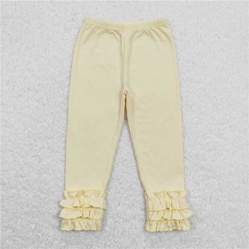 P0424 Solid beige lace trousers