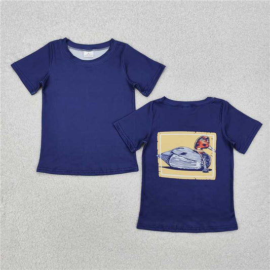 BT1083 Duck navy blue short-sleeved top