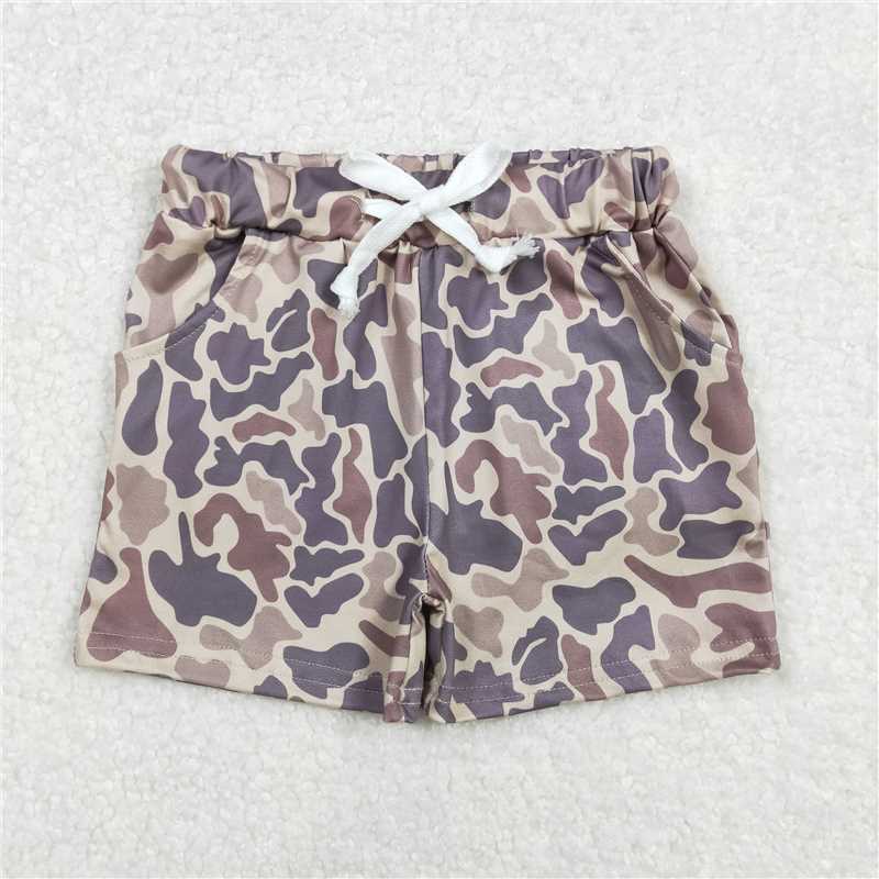 3.5 SS0372 Boys camouflage light brown shorts