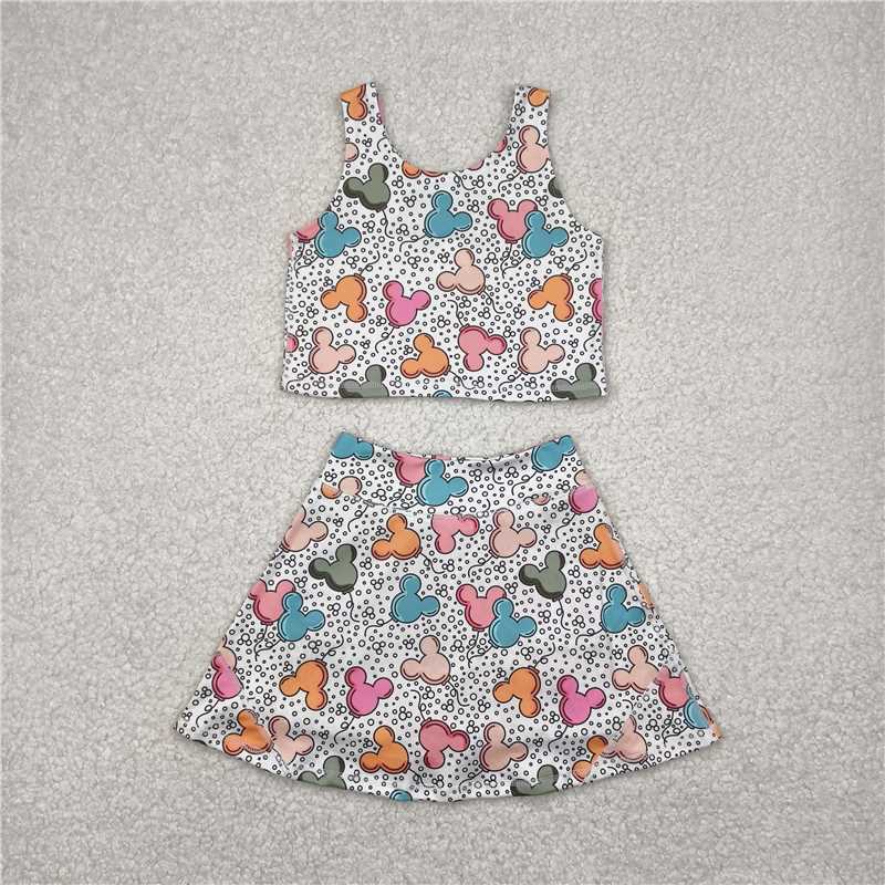 4.15  GSD2331 Mickey balloon vest skirt yoga set