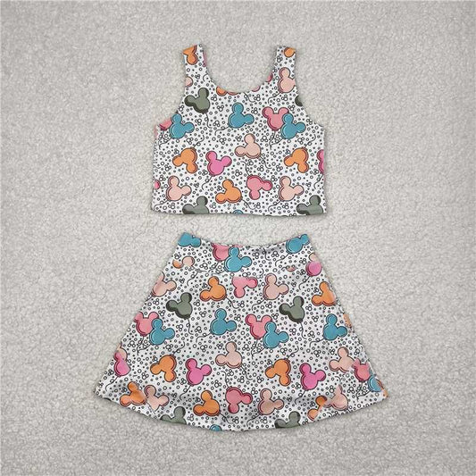 4.15  GSD2331 Mickey balloon vest skirt yoga set