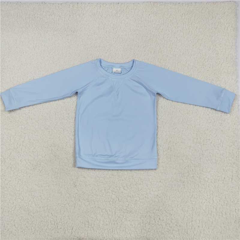 5.10 GT0970 Pure blue long-sleeved yoga top