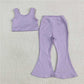 5.10  GSPO2006 Pure purple vest and pants yoga set