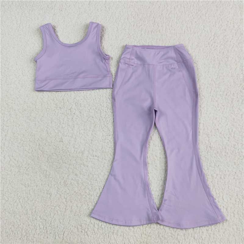 5.10  GSPO2006 Pure purple vest and pants yoga set