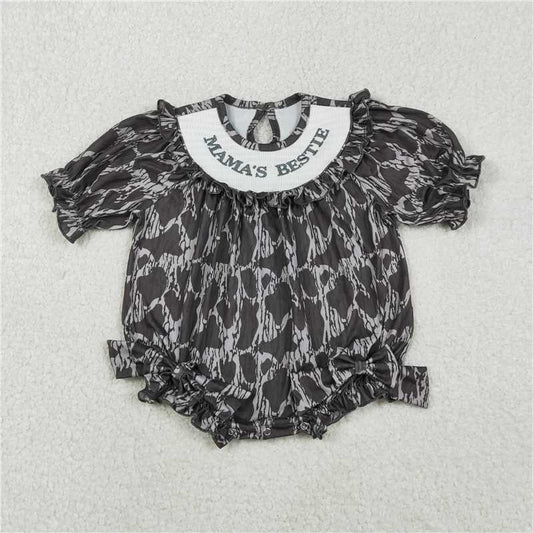 X12.4 LR2727 mama's bestie embroidered camouflage long-sleeved bodysuit