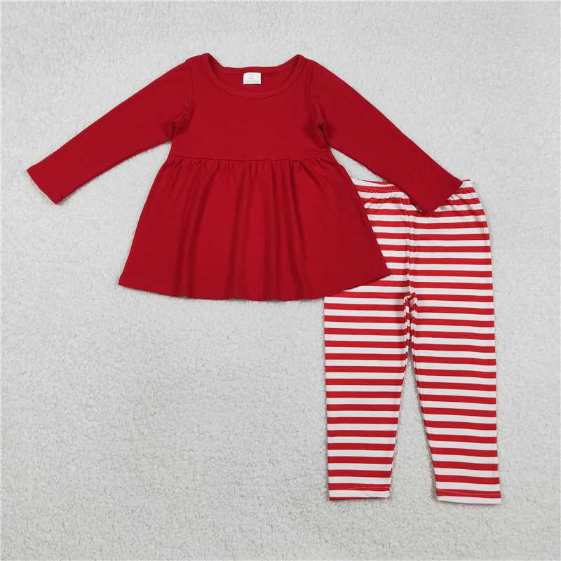 X12.6  GLP2864 Solid Color Long-Sleeved Red Striped Trousers Suit