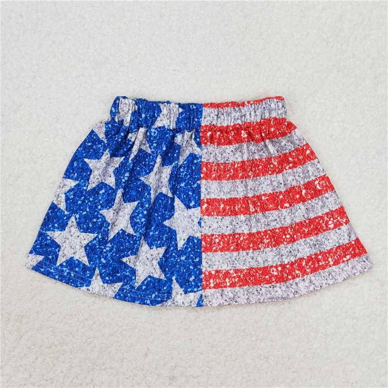 4.2  GLK0024 Star stripe patchwork skirt