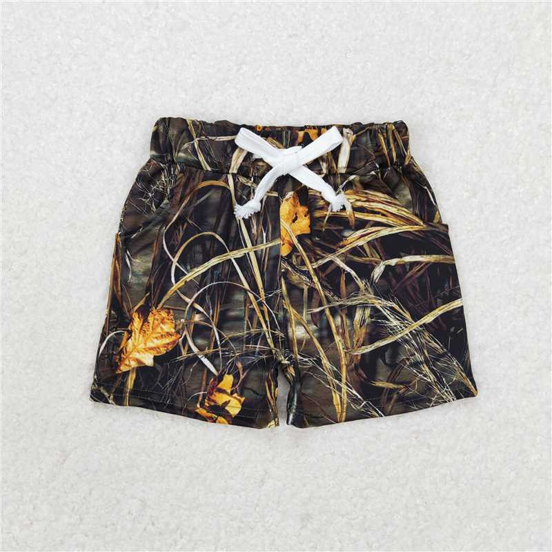 SS0280 Branch and leaf camouflage shorts