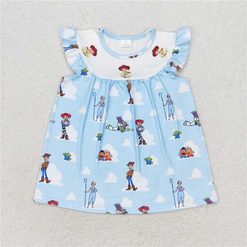 GT0592 Toy Story white cloud short-sleeved top