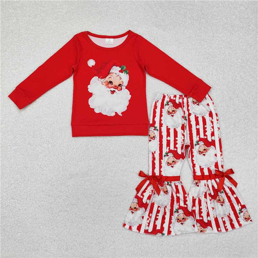 GLP1946 Santa Claus striped red long-sleeved trousers suit