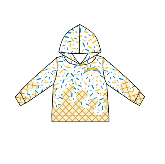7.3Preorder (moq 5)Baby Boys Long Sleeves Drip Yellow Lights Team Hoodies Top