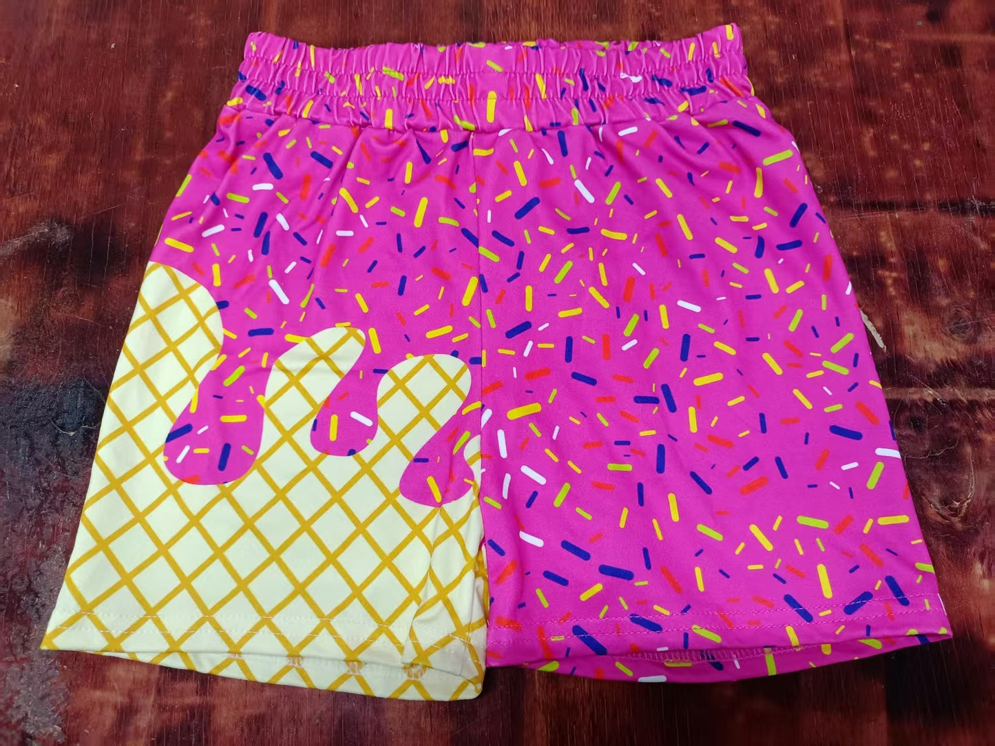 5.9 Girls Rose Red Elastic Shorts