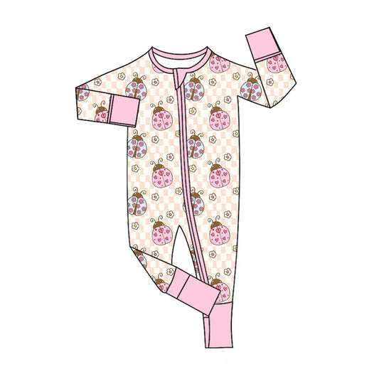 X11.24Preorder (moq 5)Baby Girls Flowers Hearts Ladybirds Valentines Two Way Zip Convertible Rompers