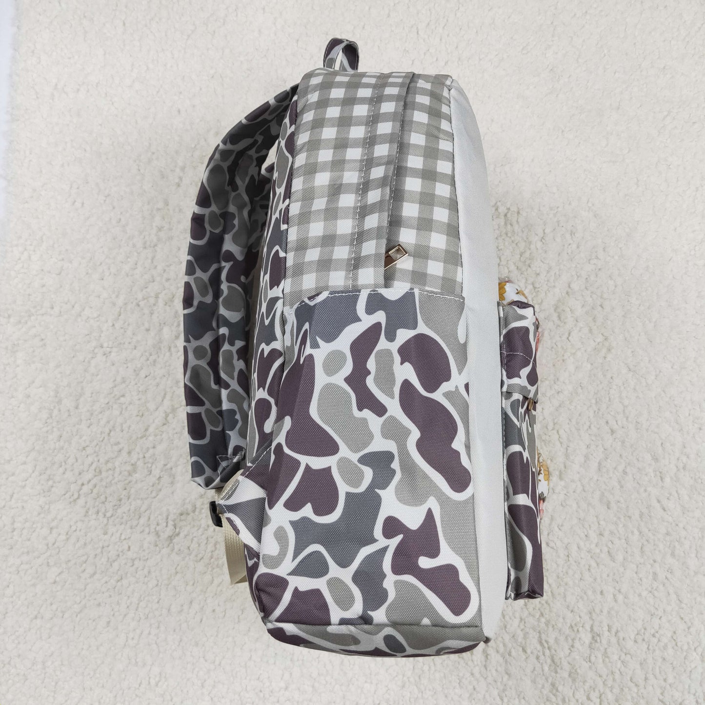4.19 BA0268 Embroidered camouflage puppy check backpack