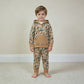 RTS NO MOQ milk silk BLP1509 Baby Boys Khaki Green Camo Hoodie Pocket Jogger Pants Clothes Set