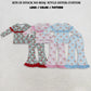RTS NO MOQ Sibling milk silk Baby Girls Santa Green Stripe Top Bell Bottom Pant Christmas Clothes Sets Winter Holiday Outfit