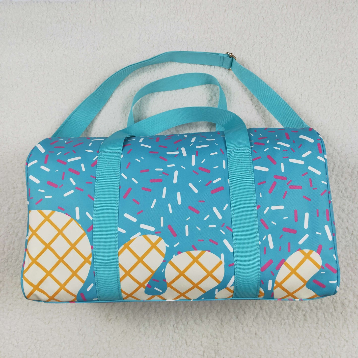 5.21 BA0304 Waffle Ice Cream Green Gym Bag