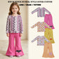 RTS NO MOQ Sibling milk silk Baby Girls Stars Candy Top Flare Pant Halloweens Clothes Sets