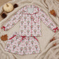 NEW RTS NO MOQ milk silk GLS0117 Adult Women Soldiers Holly Button Pocket Top Shorts Christmas Pajamas Sets