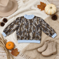 NEW RTS NO MOQ milk silk BT1910 High Neck Baby Girls Long Sleeve Camo T‑shirts Casual Top