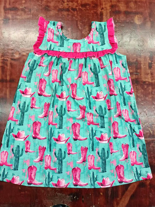4.26 Cactus Boots Short Sleeve Dress