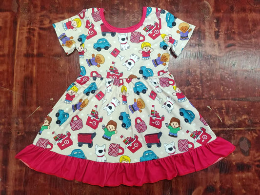 4.28 Cartoon Summer Short Sleeve Dress