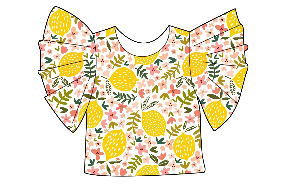 5.15 Lemon Trumpet Sleeve Top