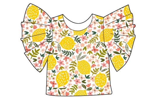 5.15 Lemon Trumpet Sleeve Top