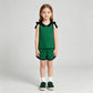 NEW RTS NO MOQ cotton GSSO3825 Baby Girls Green Black Bows Sleeveless Top Short Clothes Sets