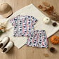 NEW RTS NO MOQ milk silk GSSO3854 Baby Girls Patriots Bows Stripe Top Pockets Short Team Scallop Clothes Sets