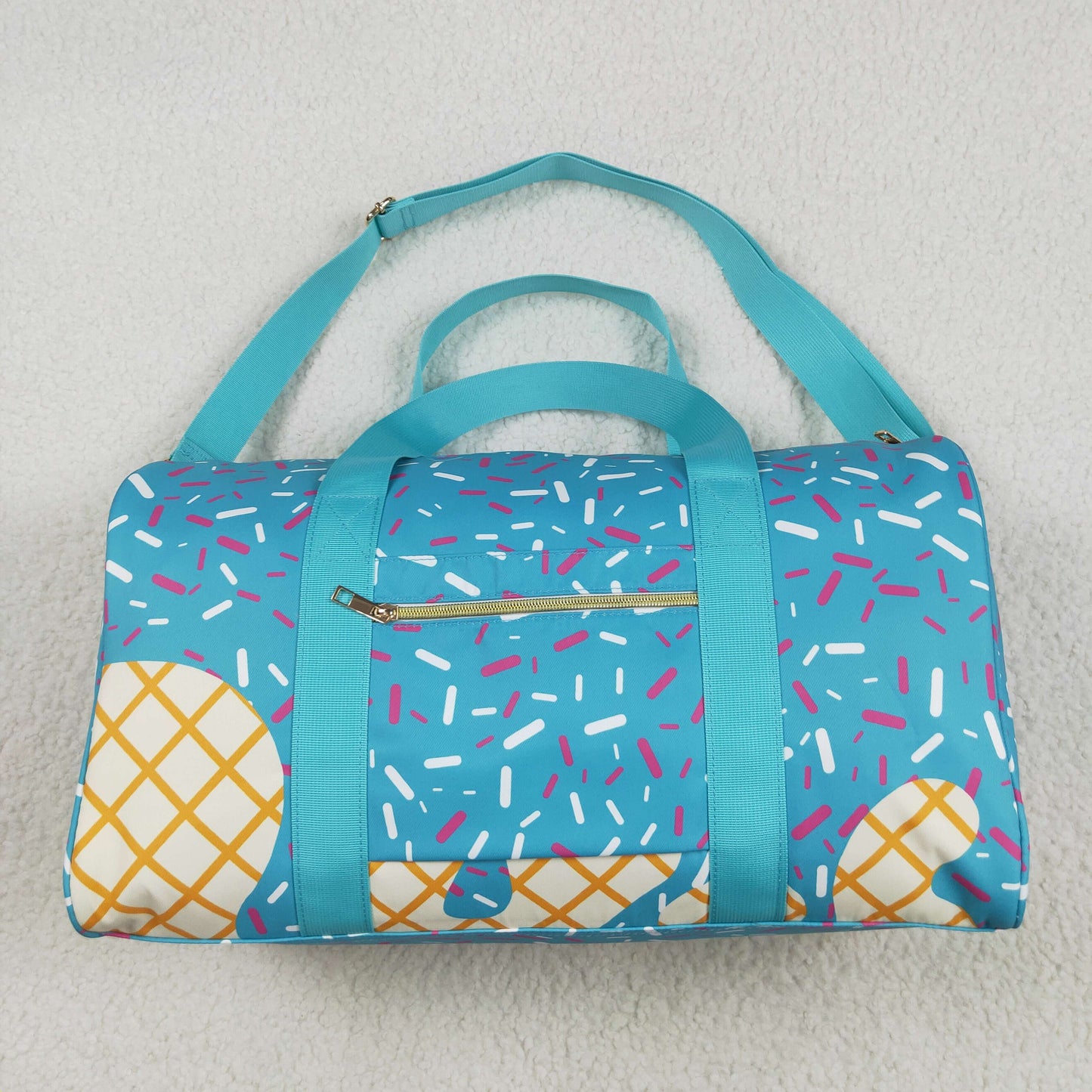 5.21 BA0304 Waffle Ice Cream Green Gym Bag