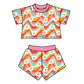5.20 Rainbow Flower Short Sleeve Suit
