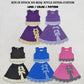 RTS NO MOQ Sibling yoga Baby Girls Solid Vest Bows Skirt Short Yoga Active Scallop Clothes Set